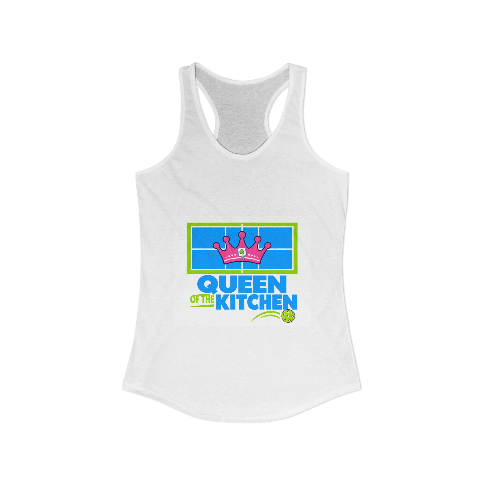 Queen of the Kitchen. Women’s Pickleball Racerback Tank. - Image 2