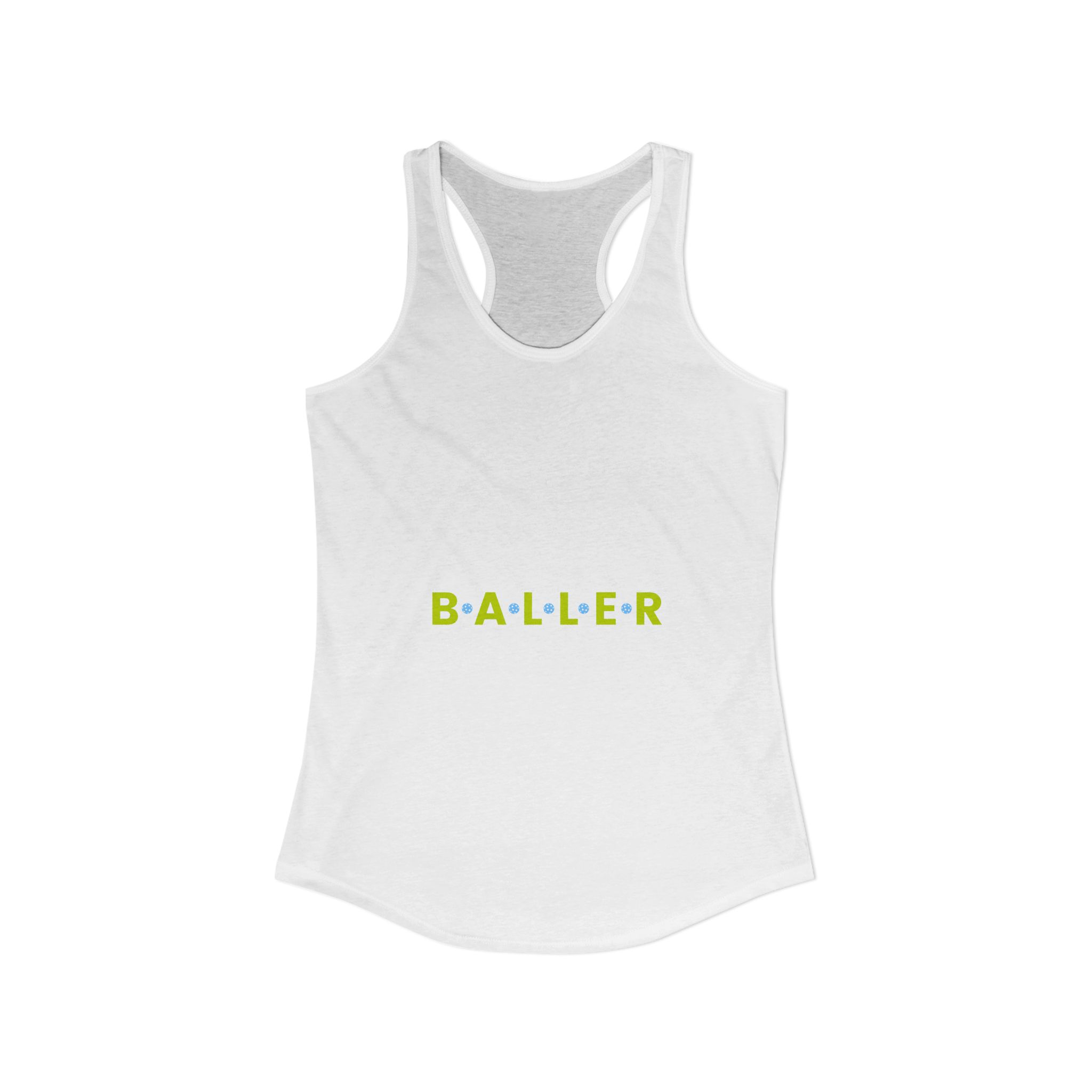 Baller. Women’s Pickleball Racerback Tank.