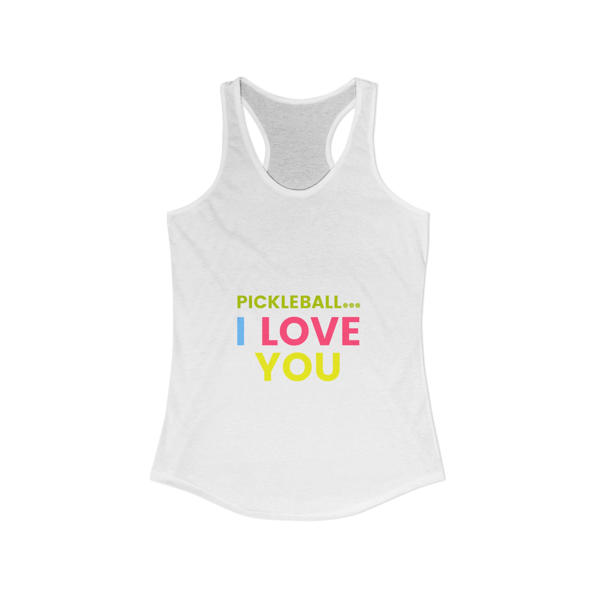 Pickleball... I Love You. Women’s Pickleball Racerback Tank. - Image 2